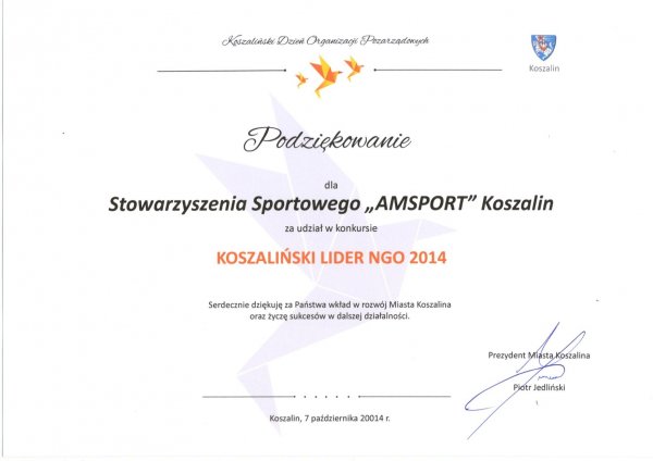 Koszaliński Lider NGO 2014