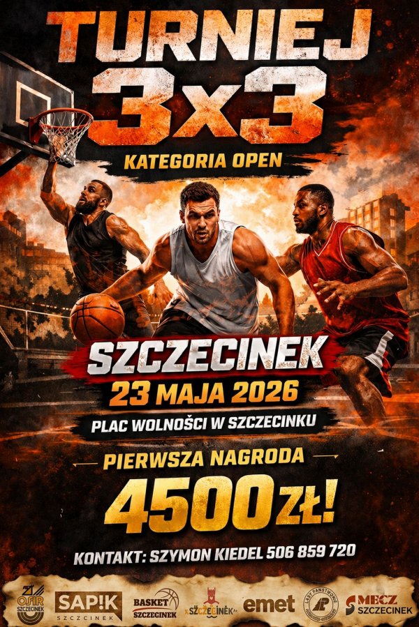 EMET BASKET Szczecinek zaprasza do udziału w 22 Ogólnopolskim Festiwalu Koszykówki Ulicznej 3x3.